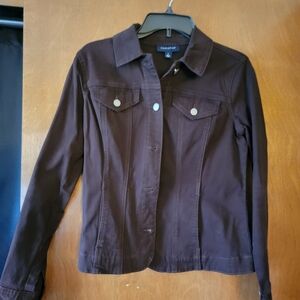 Charter Club Dark Brown Jean Jacket